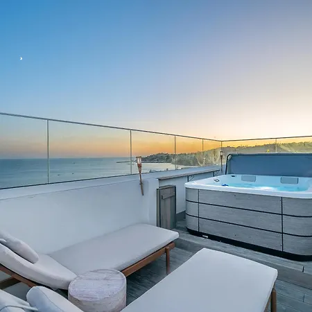 Sandora Pearl - Sea View Penthouse With Jacuzzi, Steps From The & Old Town דירה אלבופיירה